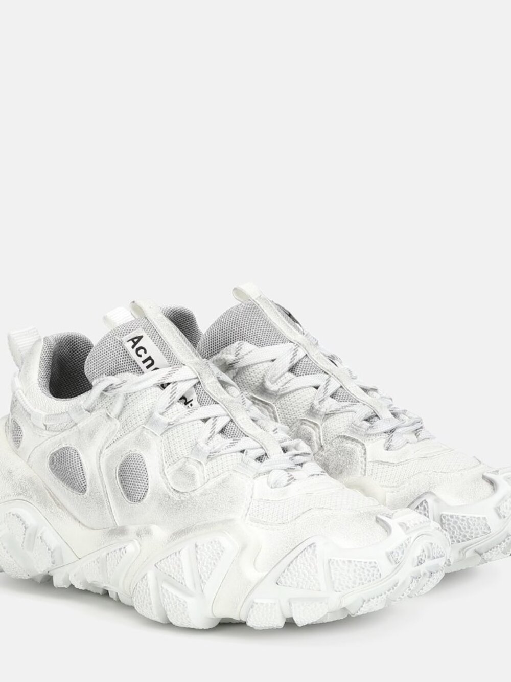 Acne Studios White Bolzter Tumbled Sneakers